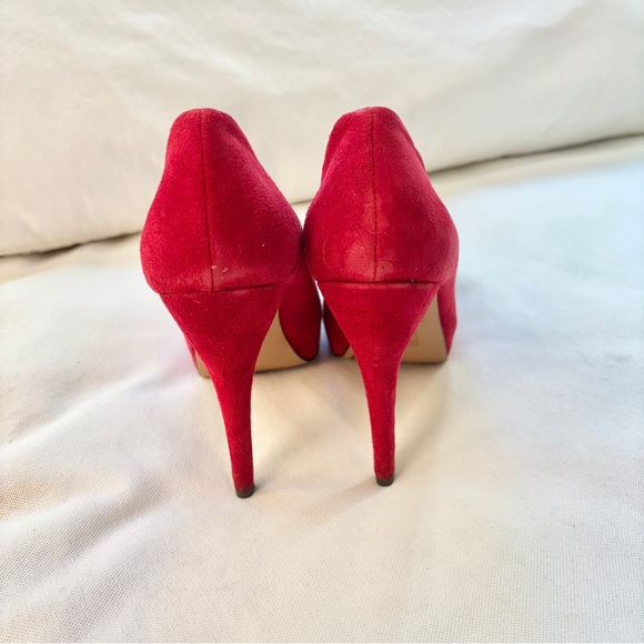 Dolce Vita Red Suede Pumps High Heel Platform size 8.5 - Picture 2 of 12